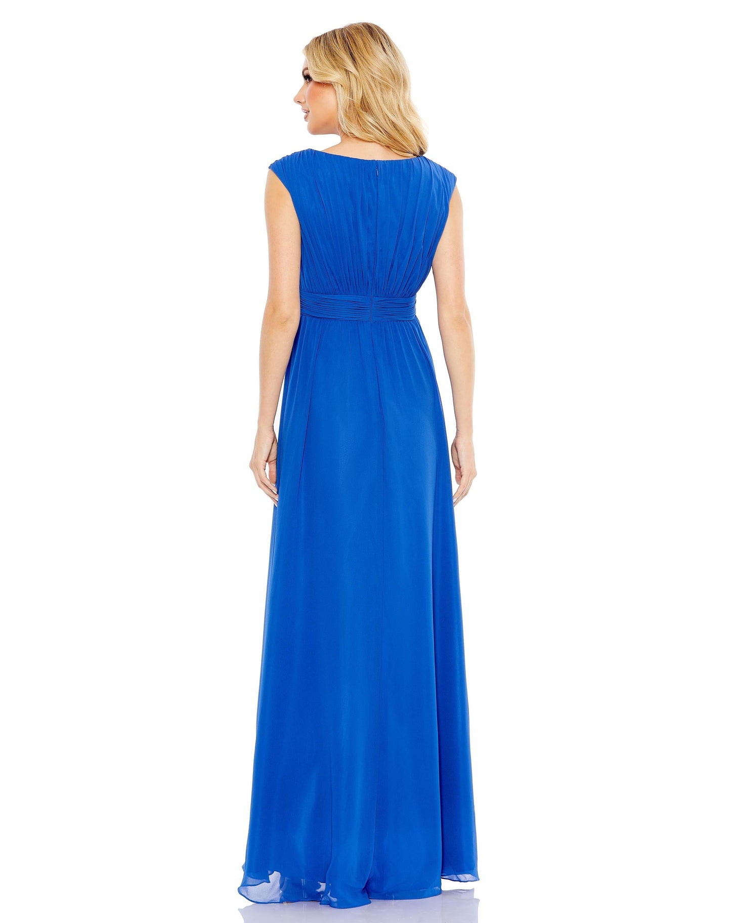 Formal Dresses Long A Line Formal Prom Pleated Dress Cobalt