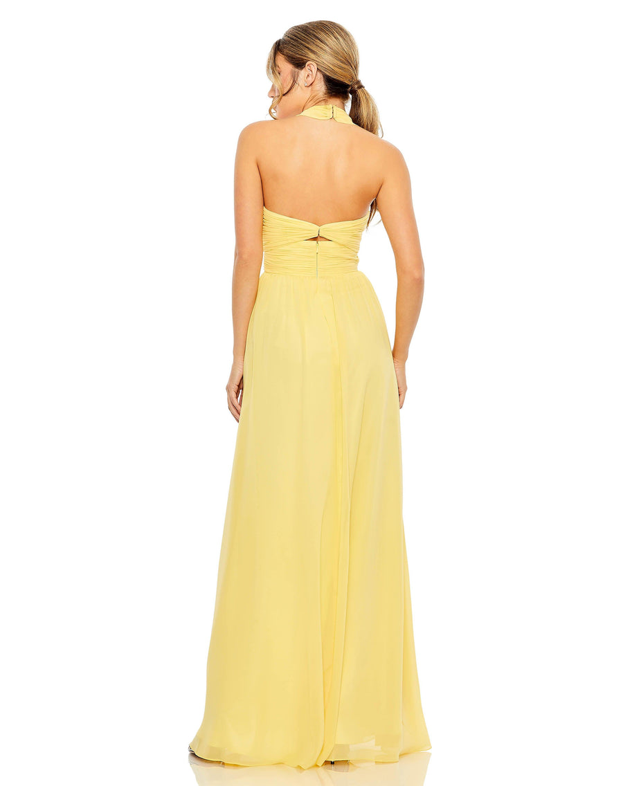 Prom Dresses Long Halter Chiffon Formal Gown Sunshine