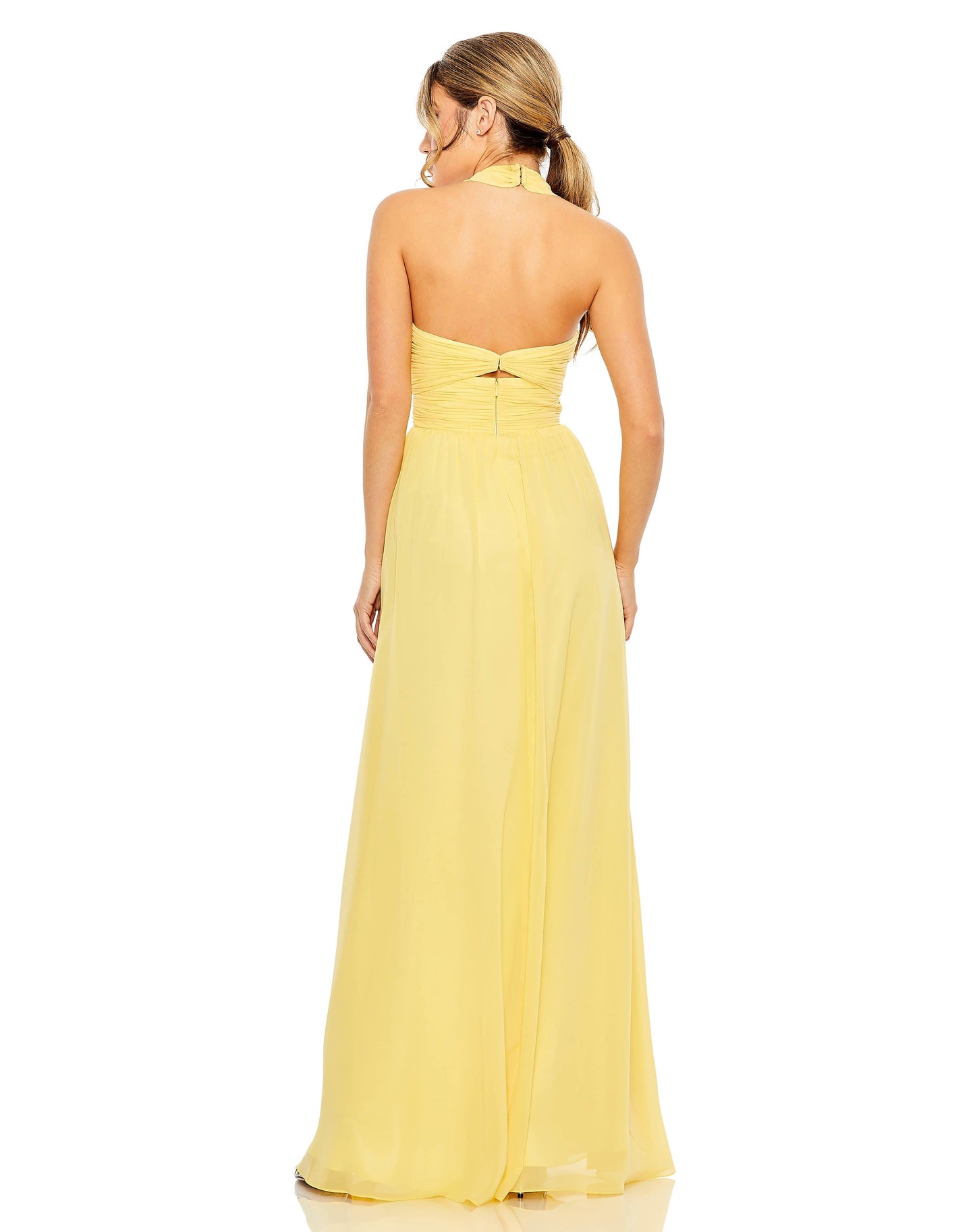 Prom Dresses Long Halter Chiffon Formal Gown Sunshine
