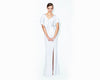 Mother of the Bride Dresses Beaded Long Slit Formal Mother of the Bride Dress Pearl
