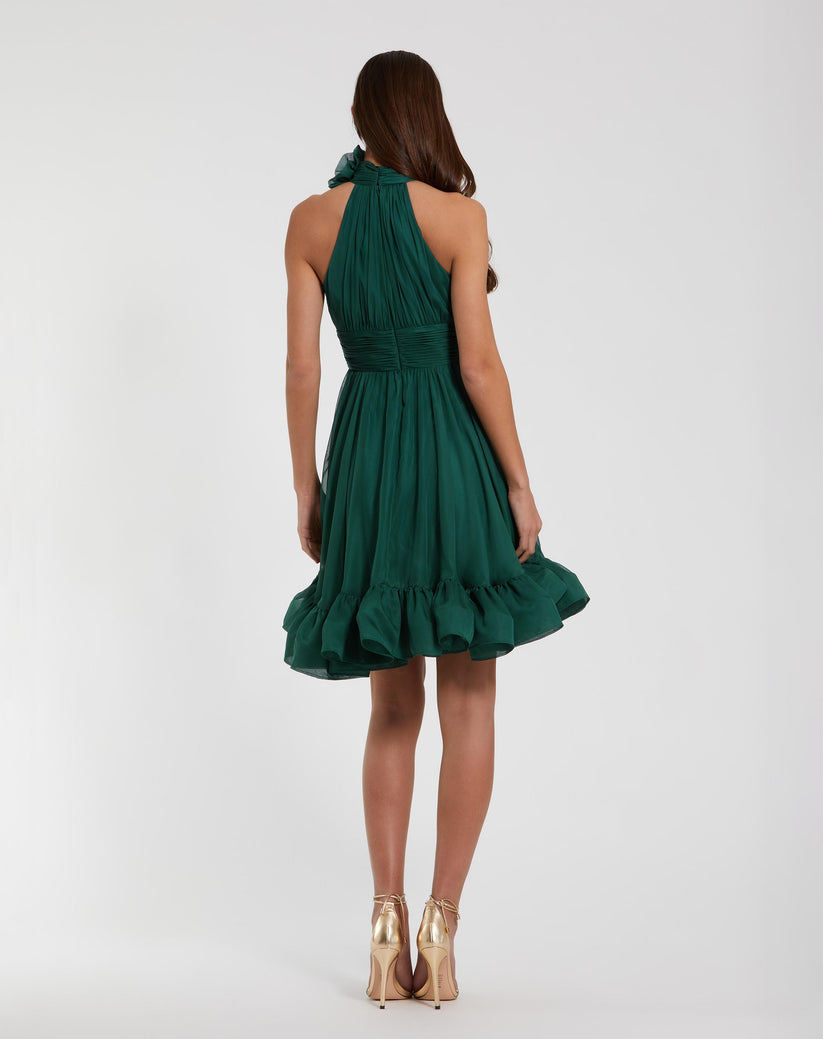 Cocktail Dresses Short 3D Floral Applique A Line Cocktail Mini Dress Teal