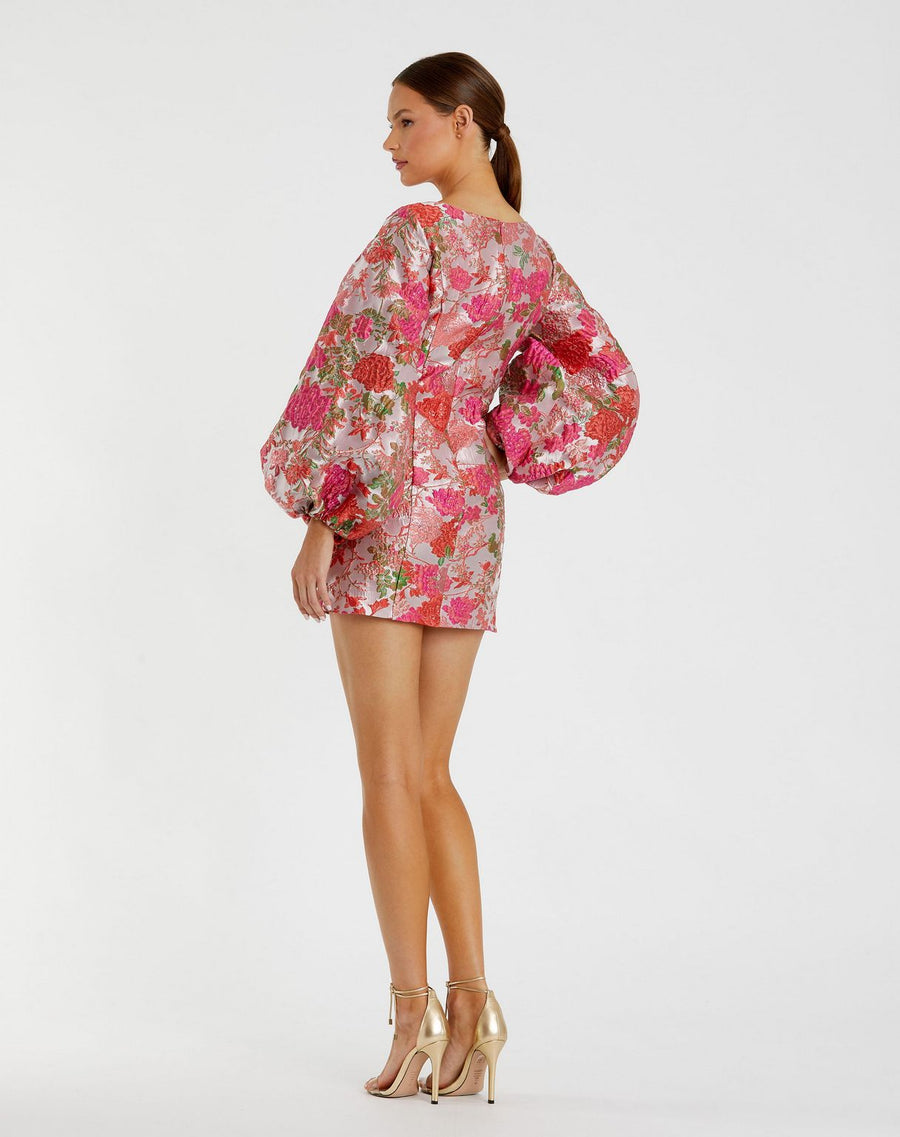 Cocktail Dresses Short Floral Cocktail Dress Pink Multi