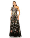 Prom Dresses Long Floral Sequin Beaded Formal Prom Dress Black Multi