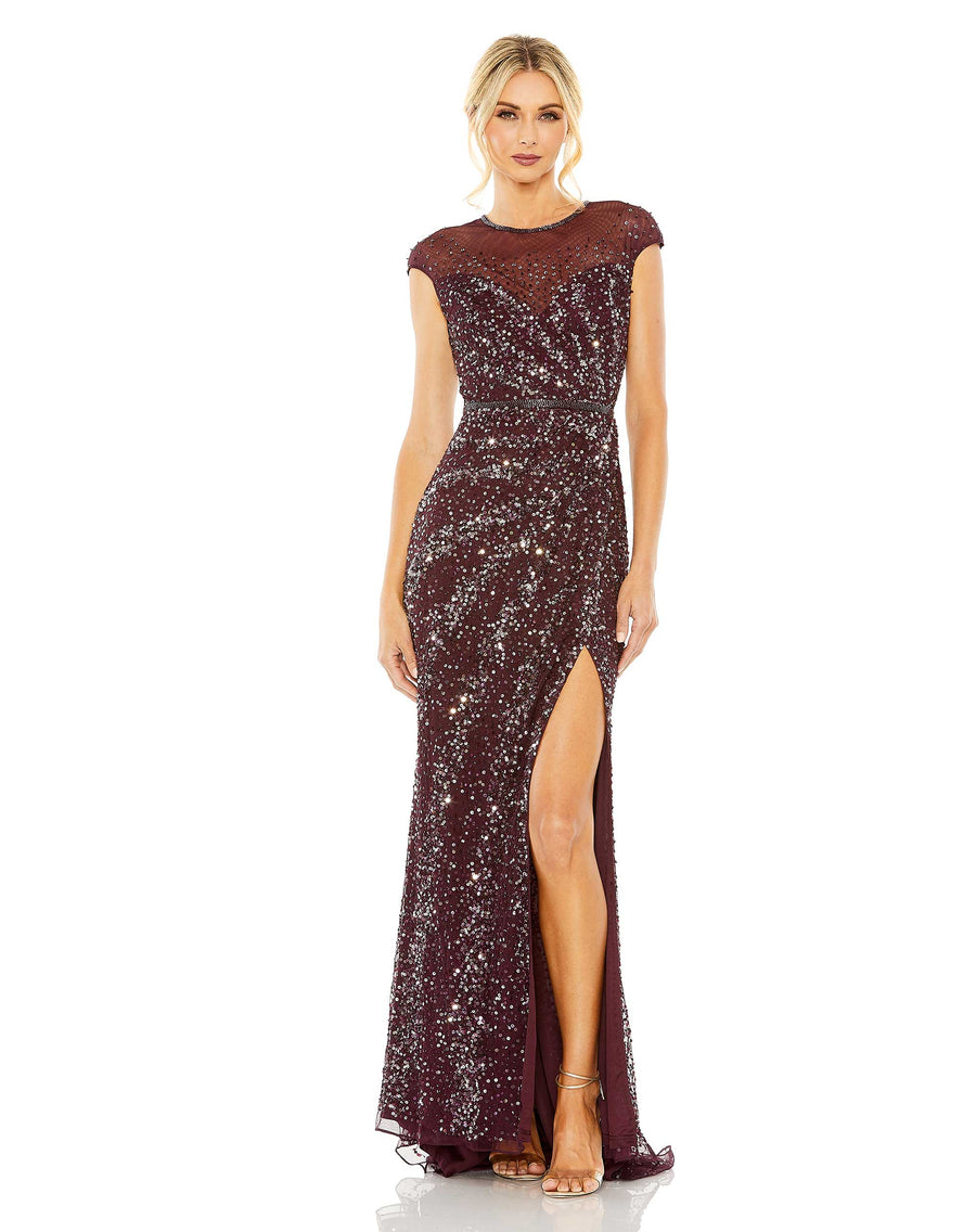 Formal Dresses Formal Prom Long Sequin Dress Blackberry