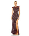 Formal Dresses Formal Prom Long Sequin Dress Blackberry