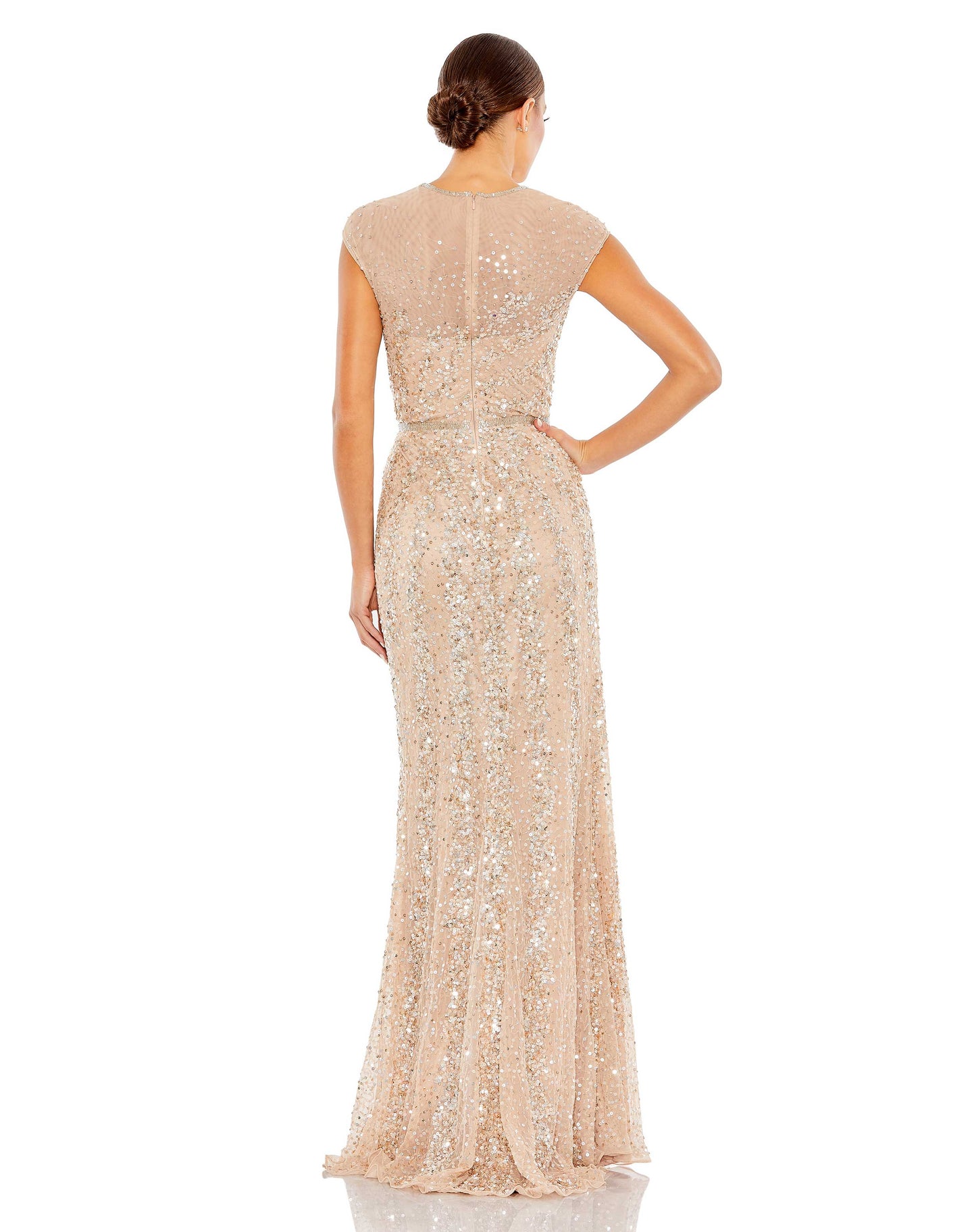 Formal Dresses Formal Prom Long Sequin Dress Nude