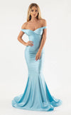Prom Dresses Mermaid Long Formal Fitted Prom Dress Light Blue