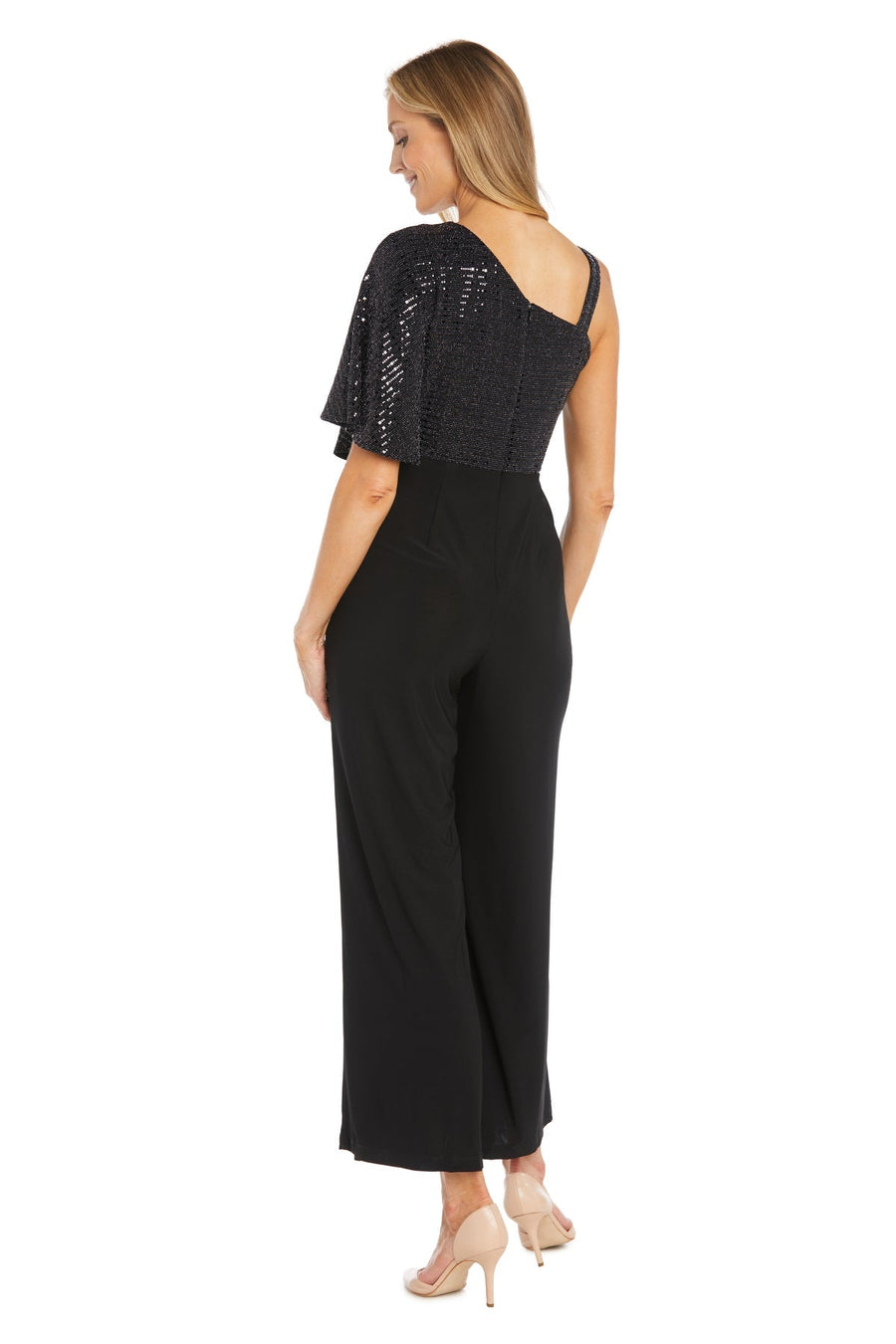 Jumpsuit Long Formal Petite Metallic Jumpsuit Black
