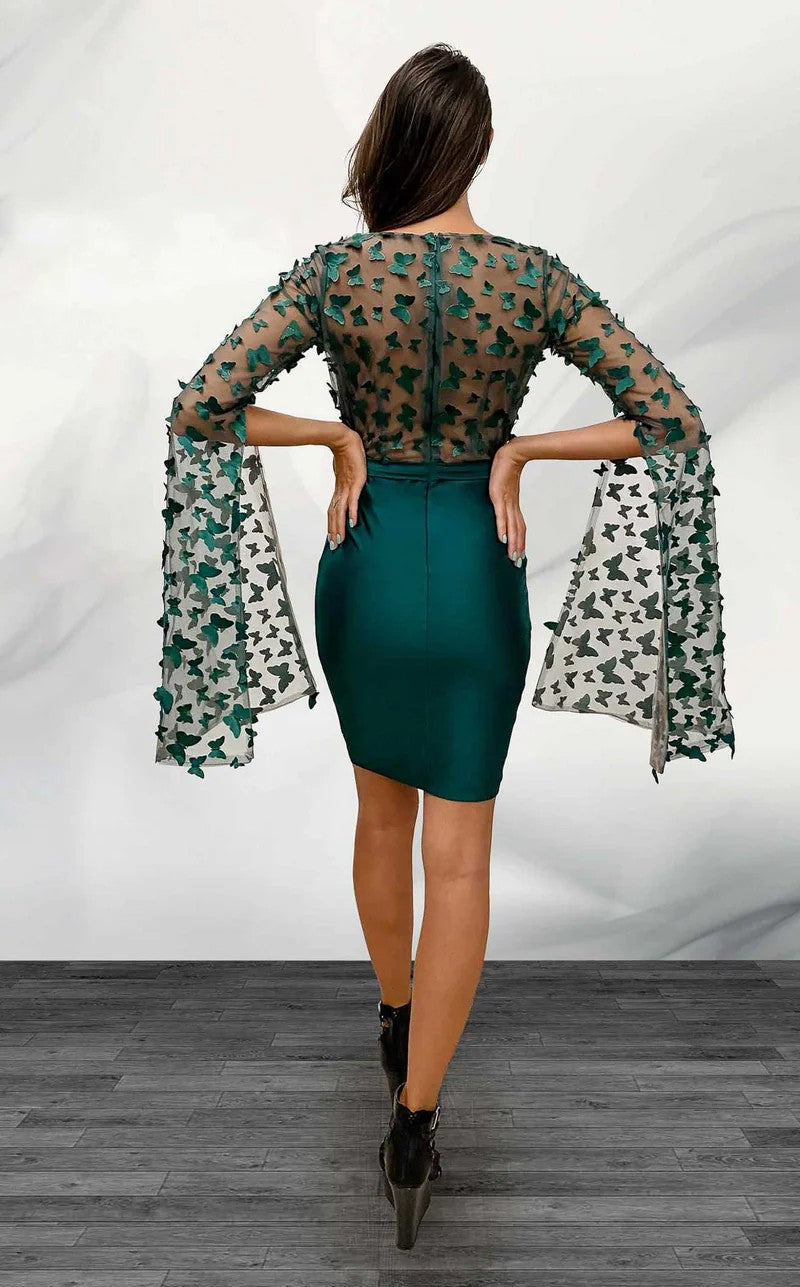 Cocktail Dresses Fitted Short Homecoming Cocktail Dress Hunter