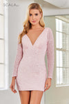 Cocktail Dresses Fitted Sequin Short Mini Cocktail Dress Petal