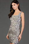 Cocktail Dresses Homecoming Sequin Short Cocktail Dress Lead Silver