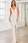 Wedding Dresses Long Sequin Wedding Dress Ivory Nude