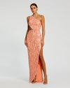 Prom Dresses Prom Sequin Cutout Formal Long Dress Peach