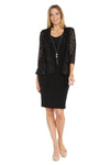 Mother of the Bride Dresses Short Lace Sequin Jacket Mother of the Bride Plus Size Dress  Black