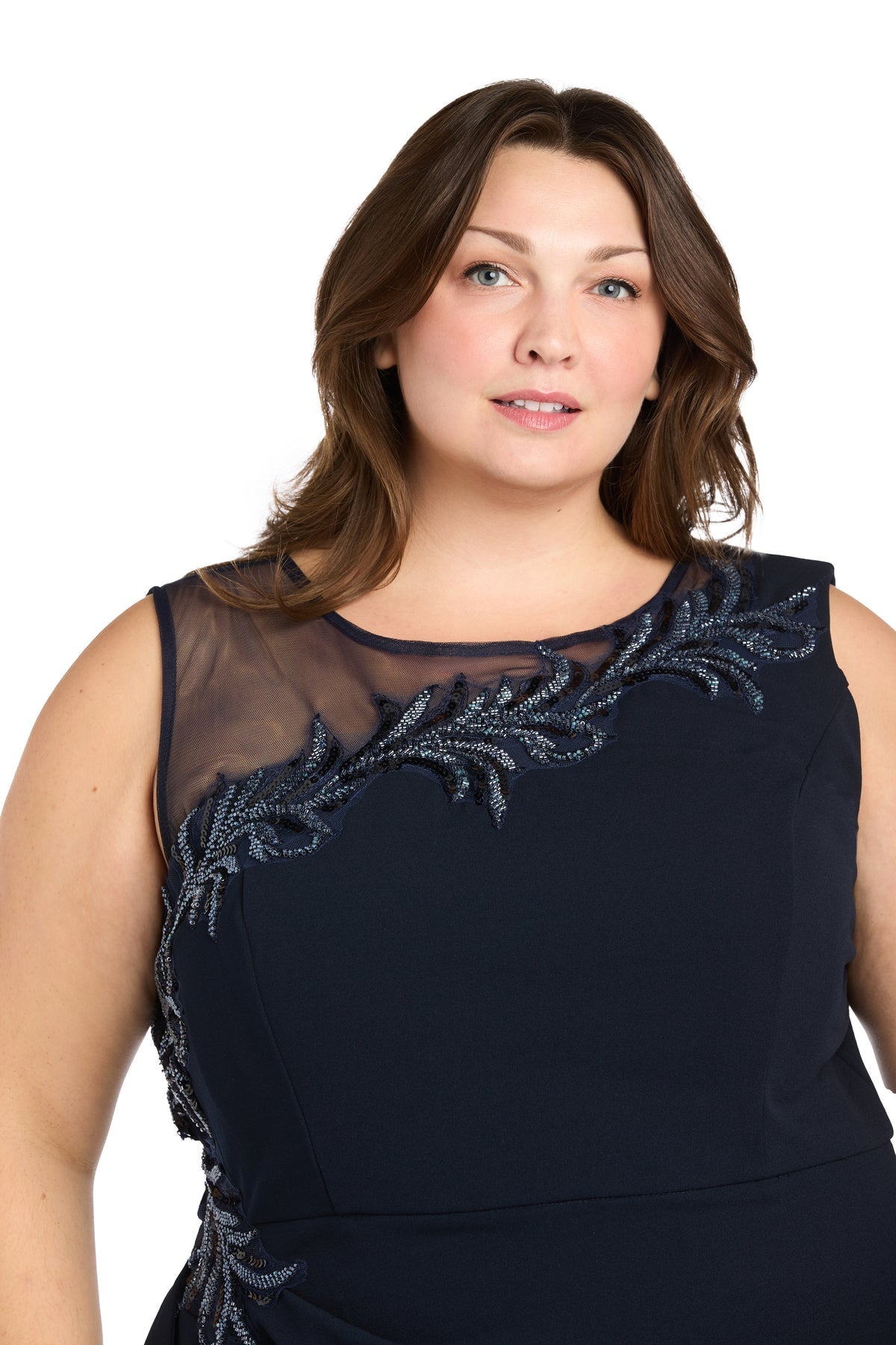 Plus Size Dresses Short Cocktail Plus Size Dress Navy