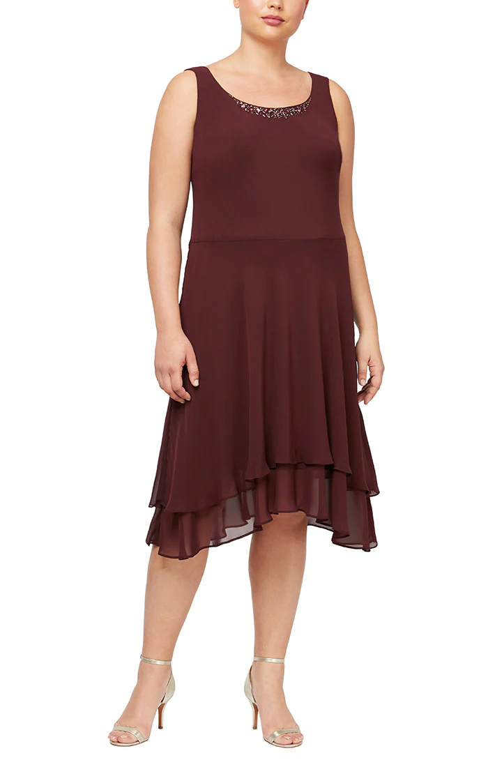 SL Fashions High Low Plus Size Jacket Dress 616184 - The Dress Outlet