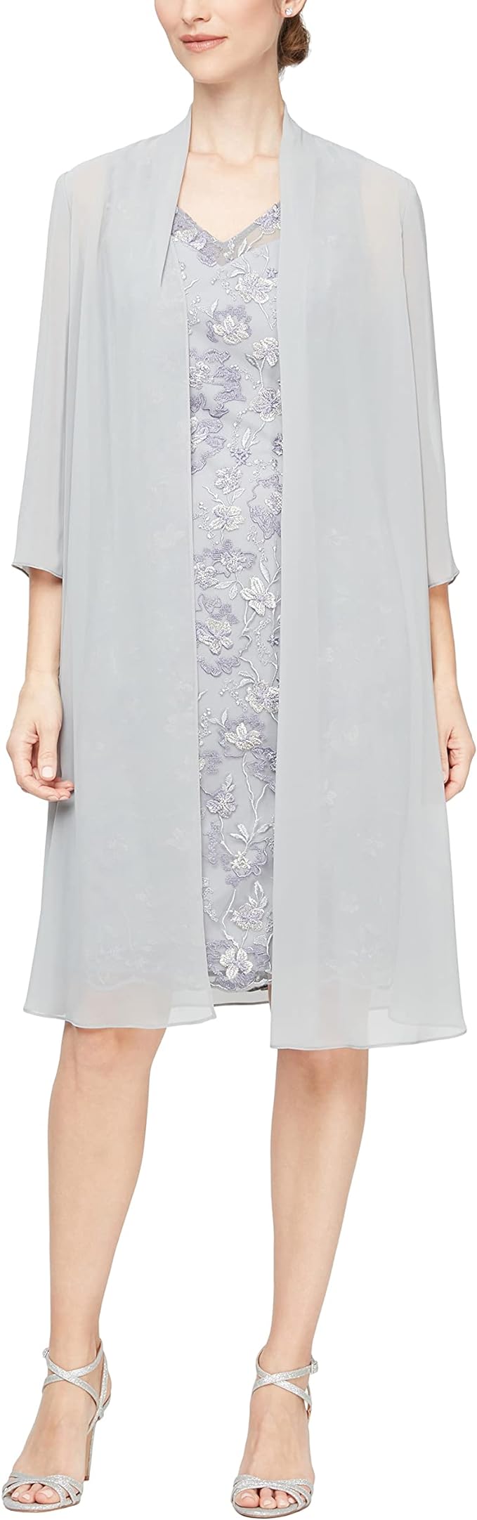 فستان رسمي قصير مطرز من Alex Evenings 81171515