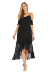 Prom Dresses High Low Ruffle Formal Prom Dress Black