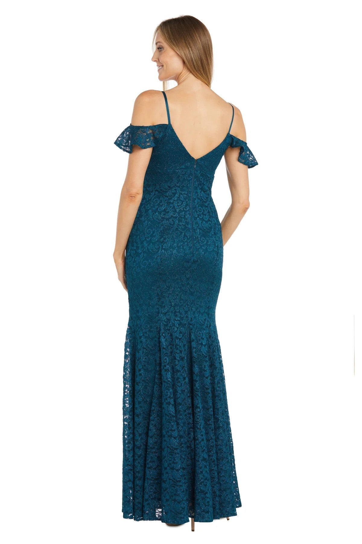 Formal Dresses Long Formal Glitter lace Evening Dress Peacock