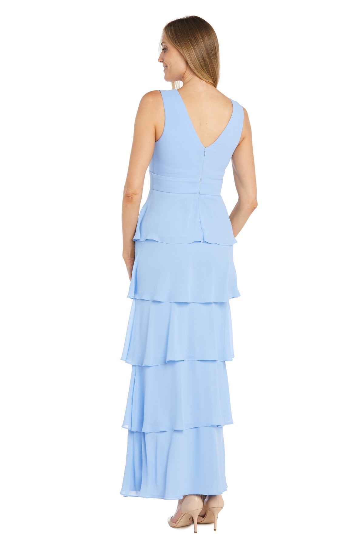 Formal Dresses Long Chiffon Layered Skirt Formal Dress Periwinkle
