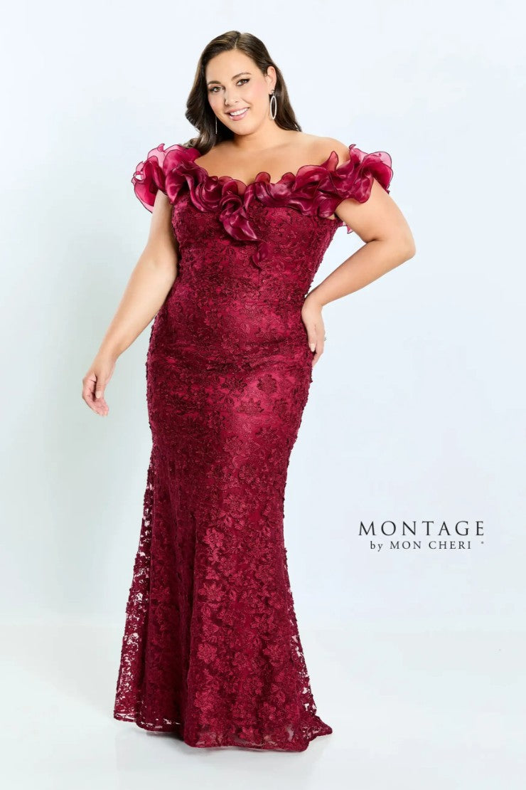 Formal Dresses Long Ruffle Formal Evening Dress Cranberry