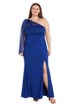 Plus Size Dresses Overlay Long Fitted Formal Prom Plus Size Dress  Royal