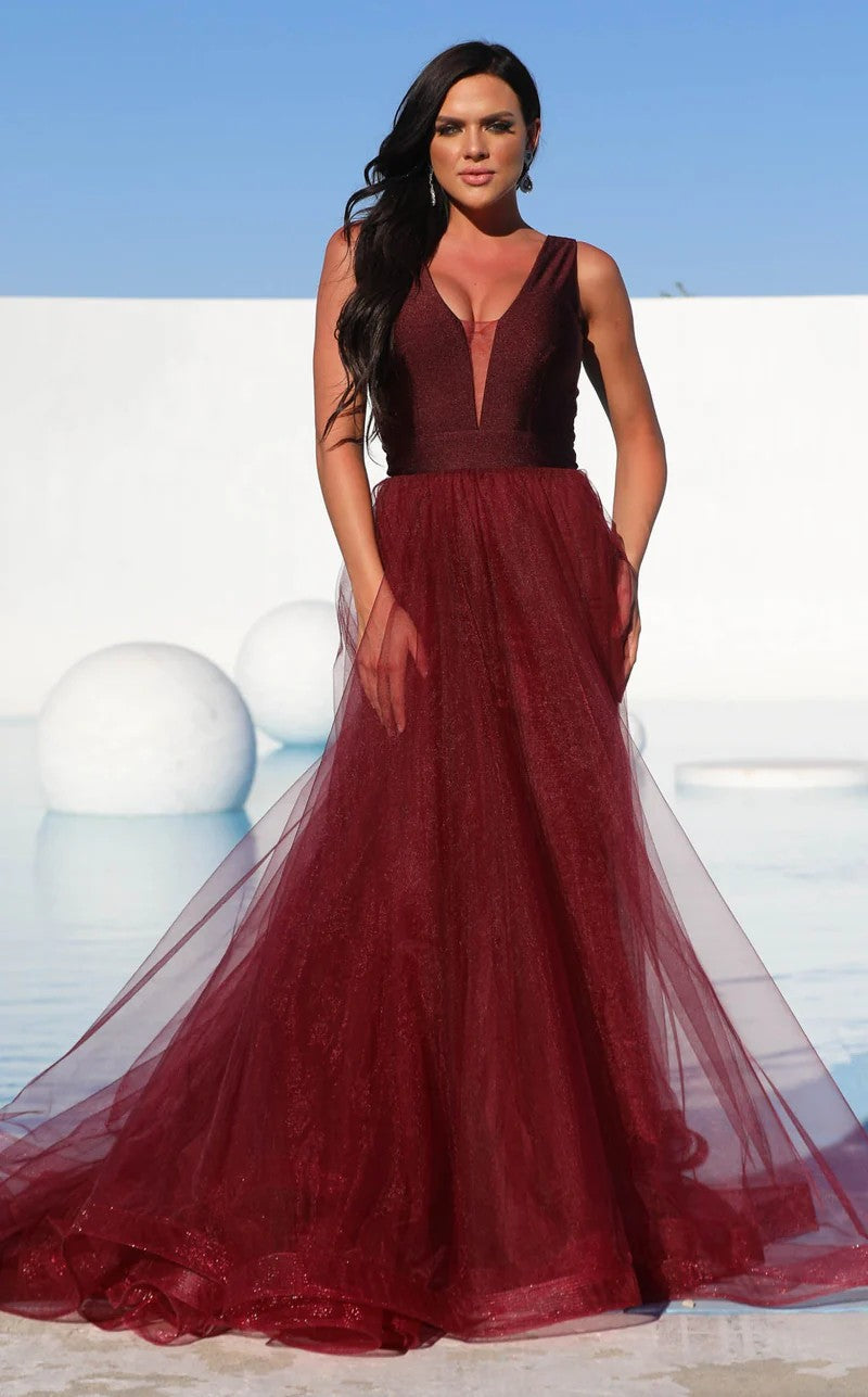 Prom Dresses Prom Long A Line Formal Dress Burgundy