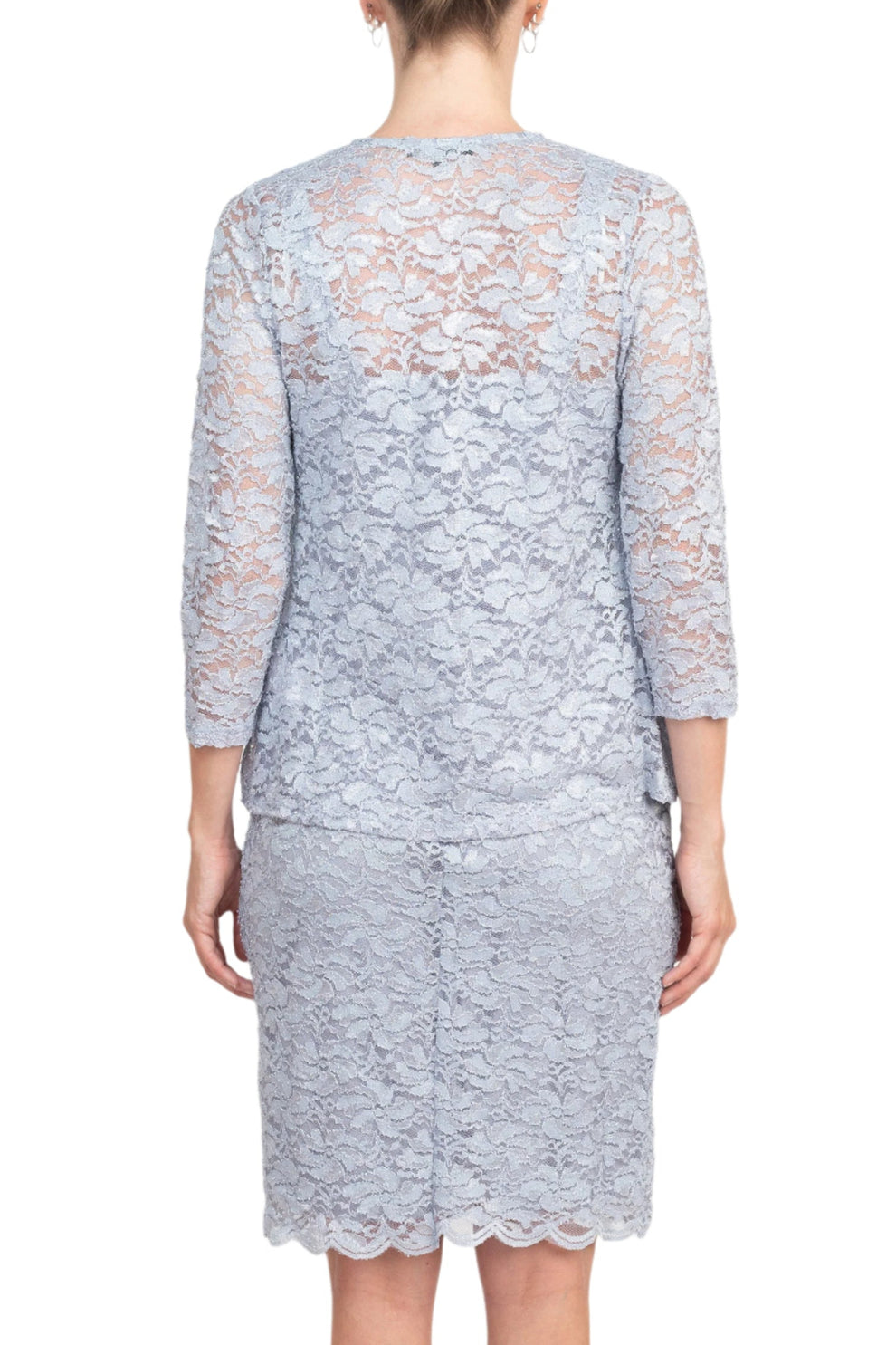 Mother of the Bride Dresses Fitted Short Mother of the Bride Jacket Dress Silver