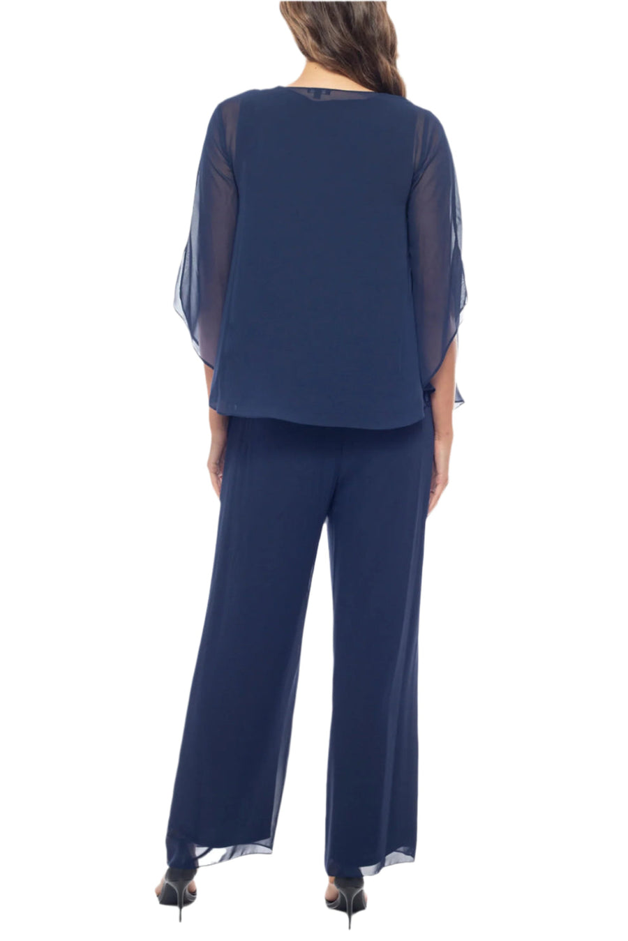 Pant Suit Long Formal Mother of the Bride Pant Suit Navy