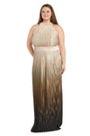 Plus Size Dresses Pleated Long Formal Plus Size Dress Champagne/Taupe