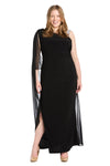 Plus Size Dresses Long Slit Formal Plus Size Dress Black