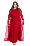 Plus Size Dresses Plus Size A Long Formal Cape Dress Electric Red