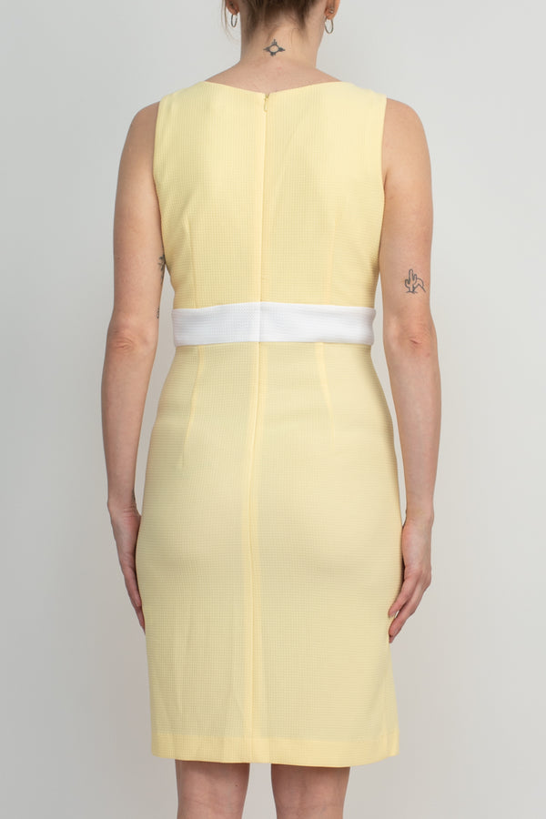 Cocktail Dresses Fitted Short Cocktail Jacket Dress Yellow White