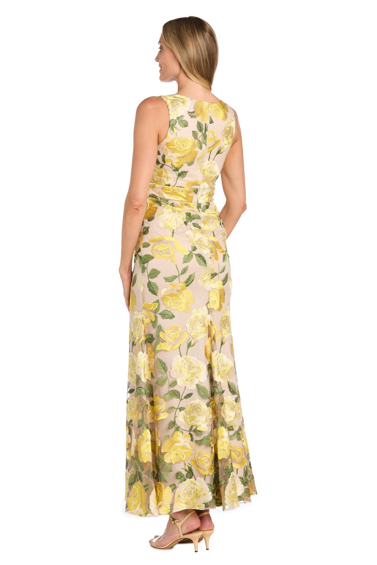 Formal Dresses Long Formal Floral Evening Dress Yellow