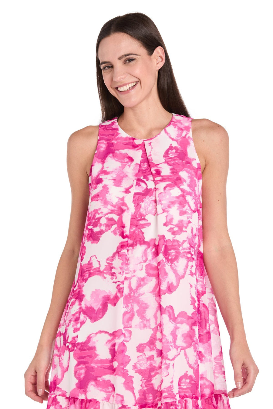 Cocktail Dresses Printed Short Petite Cocktail Dress Pink/White