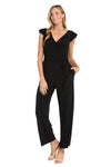 Jumpsuit Long Formal Ruffle Petite Jumpsuit Black
