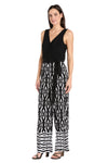 Jumpsuit Long Printed Formal Petite Jumpsuit Black/White