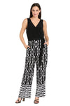 Jumpsuit Long Formal Printed Jumpsuit Black/White
