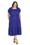 Plus Size Dresses Plus Size A Line Midi Length Dress Indigo