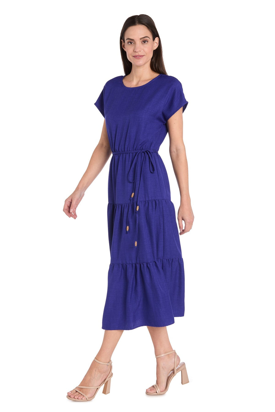 Cocktail Dresses Short A Line Midi Length Cocktail Dress Indigo