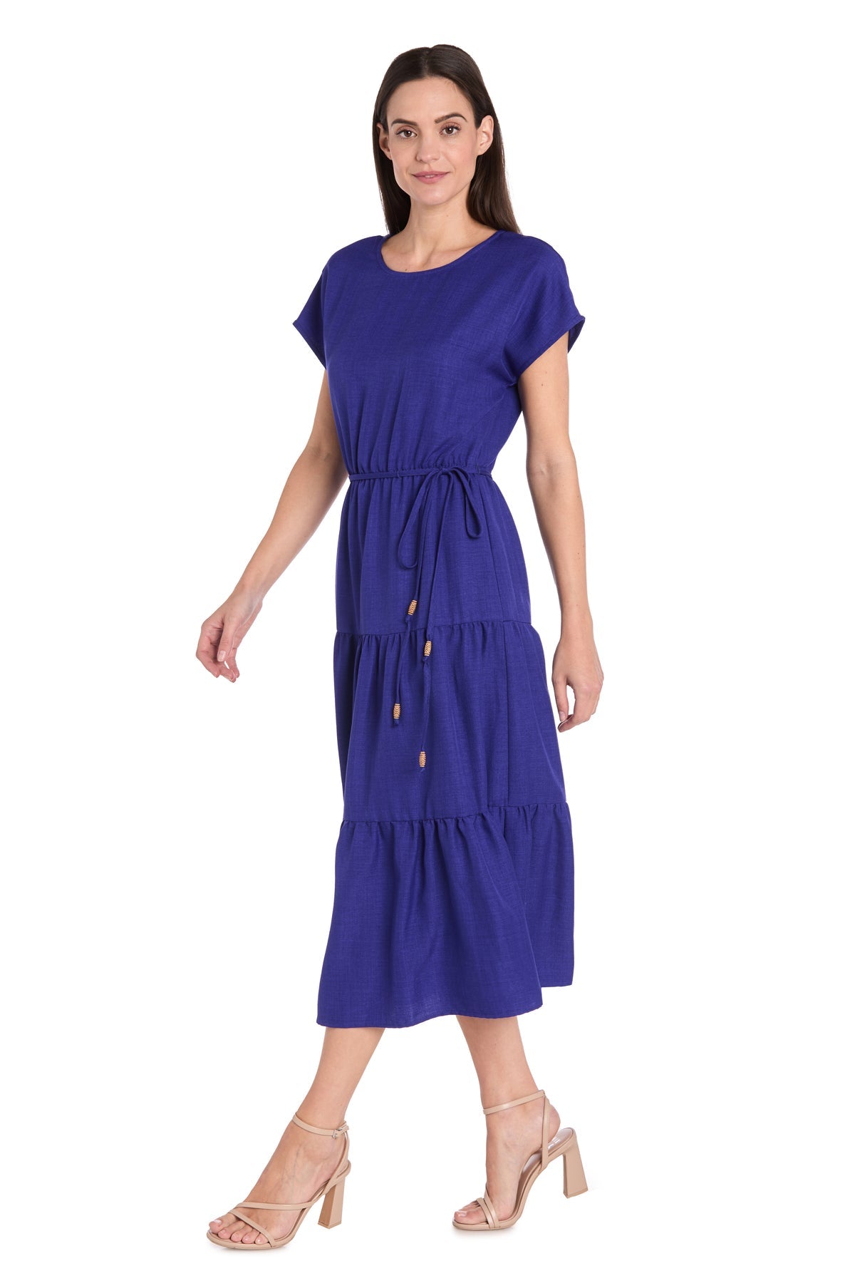 Cocktail Dresses Short A Line Midi Length Cocktail Dress Indigo