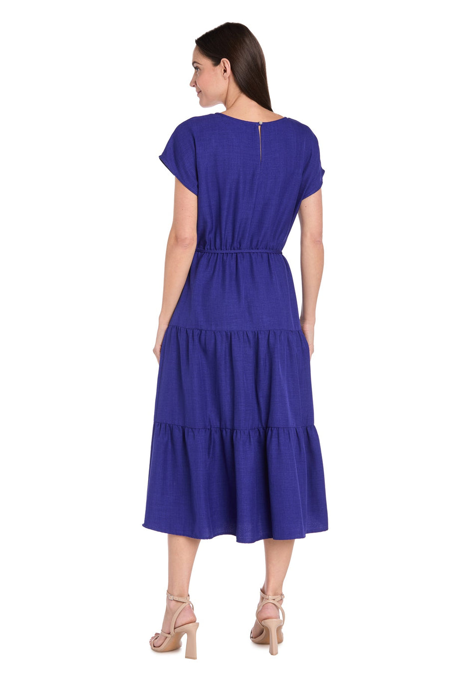 Cocktail Dresses Short A Line Midi Length Cocktail Dress Indigo