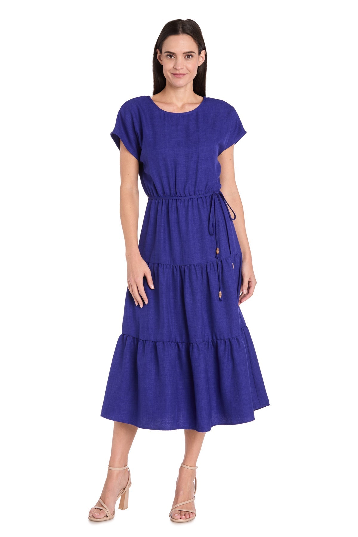 Cocktail Dresses Short A Line Midi Length Cocktail Dress Indigo