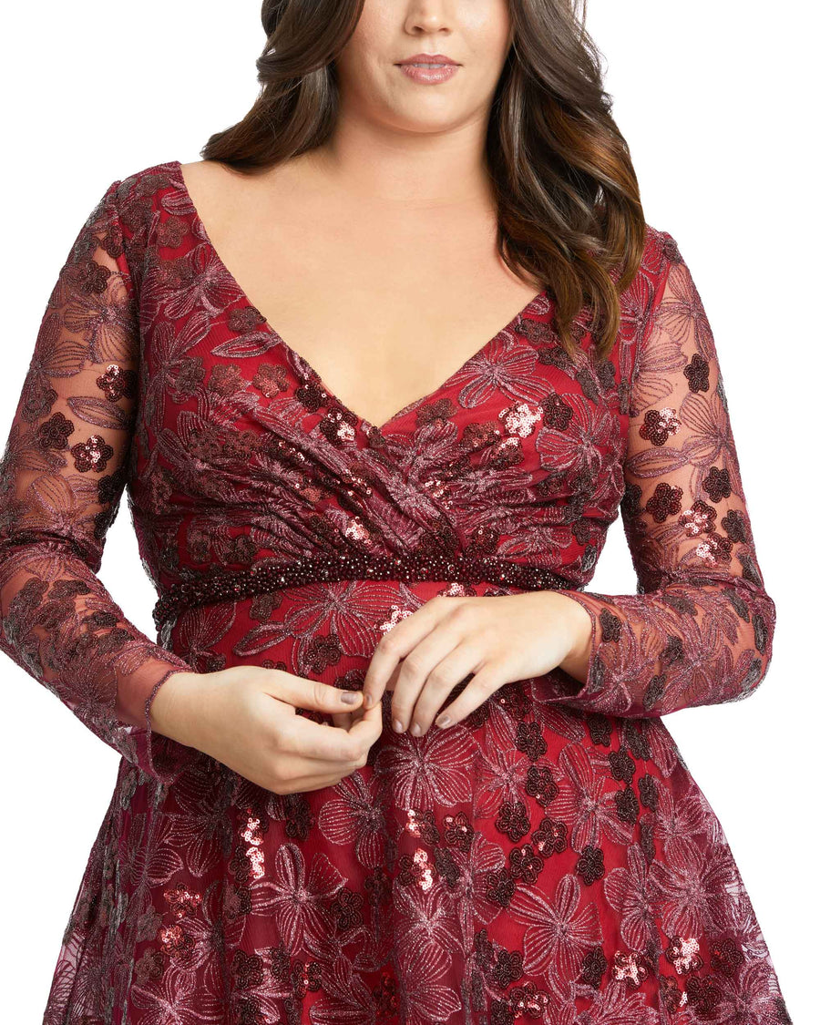 فستان ماك دوجال 67541 فابيولس قصير بمقاس كبير