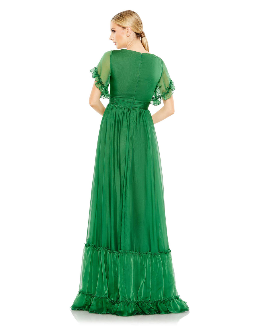Formal Dresses Long Formal Prom Ruffle Dress Emerald