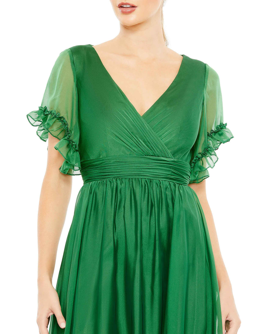 Formal Dresses Long Formal Prom Ruffle Dress Emerald