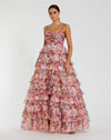 Prom Dresses Long Spaghetti Strap Prom Gown Pink Multi