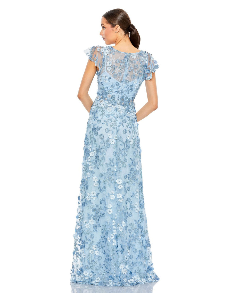 Formal Dresses Formal Long Applique Evening Dress Blue