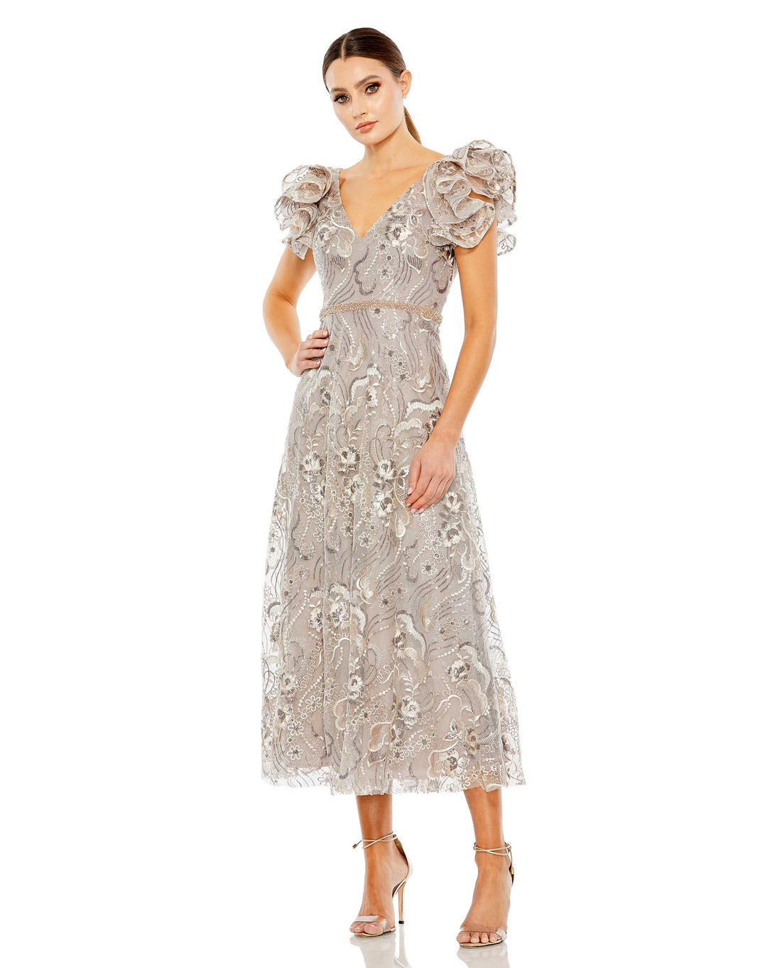 Cocktail Dresses Short A Line Midi Dress Champagne