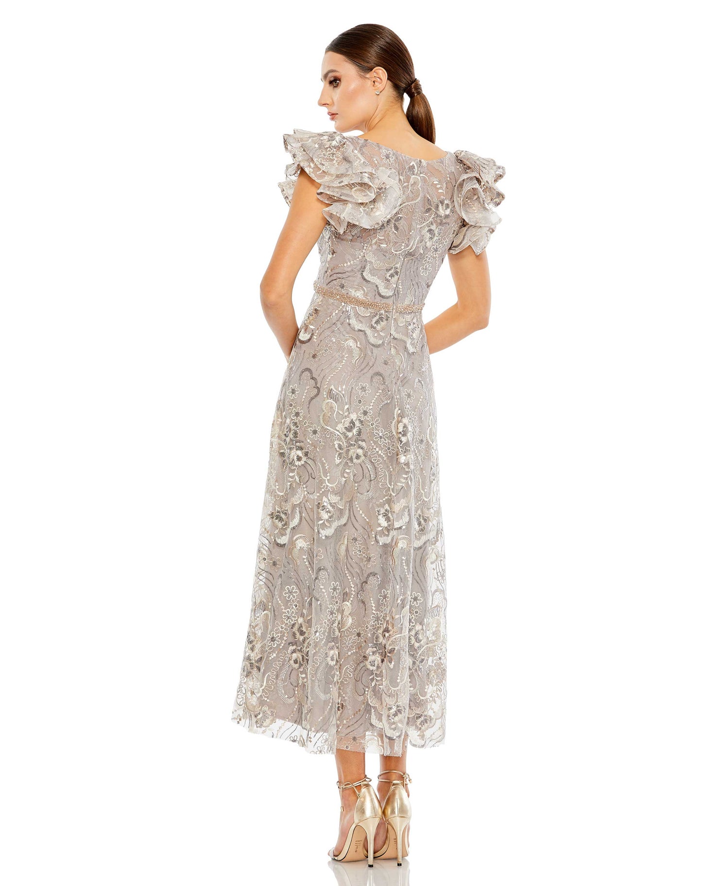 Cocktail Dresses Short A Line Midi Dress Champagne